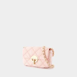 VANESSA BRUNO Quilted Crossbody Bag with Chain Strap Women PINK